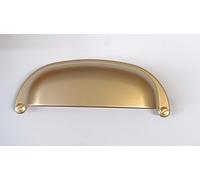 Generico Poignée de meuble or satiné - forme de coquillage - entraxe 96 mm - correct - WMN5031/0A.006C