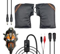 Generico Poignées De Guidon De Moto | Fournitures De Cyclisme Chauffées Coupe Vent 12V,Couverture De Vêtements De Vélo,Pour Moto Conduite De Travailler Quotidien Hiver Sport Aventure