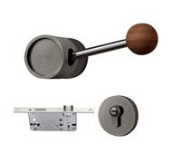 Genérico Poignées de porte intérieures avec serrure | Ferrure de serrure résistante sans outon de porte de chambre avec serrure | pour chambre, salle de bain, intérieur, garage sécurité