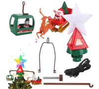 Generico Pointe pour sapin de Noël | Rotatif avec et musique Père Noël - Décorations de Noël électriques du Père Noël et de , pour intérieur, salon, bureau, appartement fête