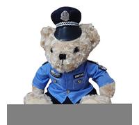 Generico Polices ours en peluche - Politiques Teddy's Bears Animaux en peluche,Mignon ours en peluche doux, ours décoratif, cadeaux d'anniversaire à Noël pour les filles