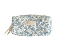 Generico Polyvalent Writing Accessories | Creative Stationery Bag | Trendy School Pencil Case, Portable Pen and Pencil Pouch, Adorable Floral Design Bag, School and Office Organizer, bleu,