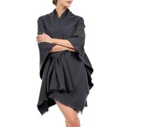 Genérico Poncho Shawl - The Fleece Drape Shawl | Elegant Scarf, Women's Elegant Knitted Shaawl With Loop Closure For Spring Fall Winter Suitable For Weddings and Travel, Combining The Functio