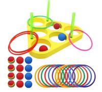 Generico Pool Rings Toss, Jeux Flottants en Mousse avec Anneaux de Lancement, Activités Aquatiques en Mousse pour Développement Moteur de Jardin Plage et Extérieur