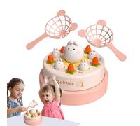 Generico Pop Out And Catch Game, 7,28 x 7,28 x 4,92 Inches Bunny Musical Rotate Bounce Catch Game - Educational Interactive Activity For Boys Girls Birthday Travel Classroom Camping Backyard