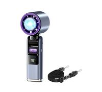 Generico Portable Fan Travel, Hand Fan Digital Display 199 Speed Settings 7.2x2.36 Inches, Ice Compress Cooling, Compact Design, Quiet, Home Use, Dormitory Confort, Sports de plein air