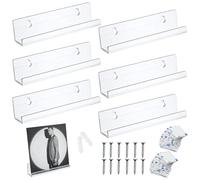 Generico Porte-album | 6 étagères flottantes sans trous - Support présentoir pour disques et conteneur d'album, pour livres, documents, cahiers, journaux, salon, home cinéma, appartement