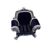 Generico Porte-alliances de mariage | 1 12 résine noire en forme de canapé boîte à bijoux - vitrine pour anneaux - pour boucles d'oreilles colliers anniversaire mariage maison exposition anniversaire