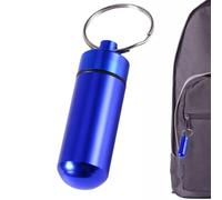Generico Porte-bagages avec porte-clés - Boîte à pharmacie portable Boîte métal étanche | Mini porte-pilules de voyage conteneur de médicament compact pour sac à main