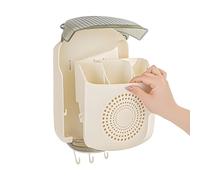 Generico Porte-baguettes - Organisateur de cuisine mural en ABS+PET | Rack vert transparent multifonction 35 x 21 cm - Porte-ustensiles | Pour la maison, le dortoir et l'appartement