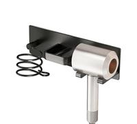 Generico Porte-Balai pour sèche-Cheveux - Rack Compact 30 x 3 x 8 cm, Support résistant à la Chaleur en d'aluminium, Organisateur Mural avec Structure | Porte-Manteau pour Salle de Bain