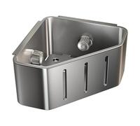 Generico Porte-brosse pour évier de cuisine, étagère d'angle triangulaire avec porte-brosse de cuisine - pour laver I, plan de travail, maison, appartement, salle de bain, savon, brosse, bouchon