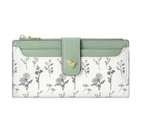 Generico Porte-cartes en cuir - 9 x 19 x 1,5 cm Soft Leather, Slim Zipper Wallet, Secure Closure | Floral Design Style, Ultra Thin Wallet, Floral Money Holder, For Work, Gym, Beach, Dating, Shopping