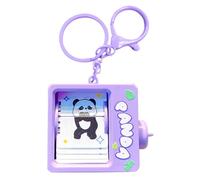 Generico Porte-clés Animateur Panda Flipping - Jouet pour retourner la page d'animation en de PVC, porte-clés mini voiture, décoration anti-perte, idéal pour anniversaires, récompenses