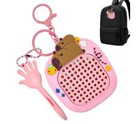 Genérico Porte-clés ardoise de dessin - Thème animal de dessin animé, pendentif porte-clés tableau magnétique de dessin, pour adultes, femmes, hommes, , étudiants, rose, Consulte la descripción