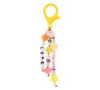 Generico Porte-clés avec perles, pendentif de sac à dos avec perles, pendentif pour sac à dos coloré | Porte-clés avec pendentif pour sac à main, décoration pour clés de voiture, sacs, B,