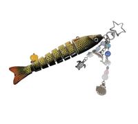 Generico Porte-clés avec poisson - Pendentif avec appât de réaliste | pour pendentifs pour sacs en forme de poisson, cadeau créatif Perr pêcheurs Perr sac à dos, sac ou sac, père, mère, passiona
