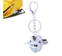 Generico Porte-clés boule disco - Porte-clés avec mini boule disco avec chapeau rose à la | Ornements décoratifs pouvant être accrochés avec sacs à dos, sacs, poches
