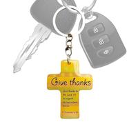 Genérico Porte-clés chrétien - Porte-clés en bois avec verset biblique, porte-clés religieux de Jésus pour hommes, femmes, sac à dos, portefeuille, bagages, voiture, école, bureau, Pâques, église