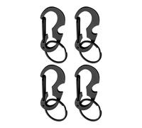 Generico Porte-clés clip - Lot de 4 crochets pour clés de voiture | antivol avec ouvre-bouteille pour voyage, camping, randonnée, école, construction en plein air