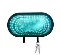 Generico Porte-clés De Garage Infinity,Crochet Rechargeable Avec Miroir Illustratoire Et LED | Porte Clés pour Garage | pour Hommes Père Garçons Amateurs De Voiture Maison Bureau Mur Entrée