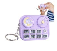 Genérico Porte-clés DJ avec design de musique | Porte-clés DJ Giradiscos Mini lecteur pour sac à dos voyage bureau école, pourpre, Consulte la descripción