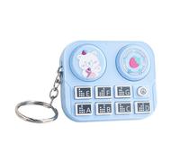 Genérico Porte-clés DJ en taille mini | Porte-clés DJ Giradiscos | Mini lecteur pour sac à dos, voyage, bureau, école, bleu, Consulte la descripción