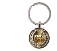 Genérico Porte-clés en fer à cheval en métal pour clés | Porte-clés en métal avec gravure artistique en relief - Accessoire et sac pour cadeau du Nouvel An - Pour hommes et femmes