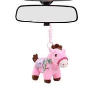 Genérico Porte-clés en forme de cheval - Mignon pendentif décoratif en peluche | 2026 Année du Cheval Porte-clés porte-bonheur mignon | Pour petit ami petite amie femme voiture Saint-Valentin Noël sac