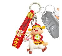 Genérico Porte-clés en forme de cheval - Ornement du Nouvel An chinois 2026 - Porte-clés de voiture de dessin animé pour femme, fille et enfant - Sac à dos pour voiture, maison, bureau, école, fête