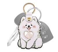 Genérico Porte-clés en forme de cœur pour chien | Porte-clés commémoratif en poils d'animaux de compagnie pour duel, sympathie, perte animale, condoléances, chien, mémoire