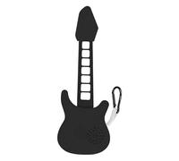 Generico Porte-clés en forme de guitare - Pendentif en silicone pour petit sac | Charm en forme de basse pour porte-clés et sac, pour voyage, fête, Noël, école, bureau, et femme, En blanc et