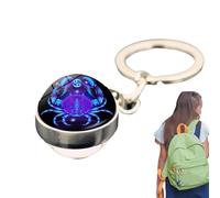 Genérico Porte-clés en forme d'horoscope pour sac à dos Constellation | Décoration de voiture suspendue décorative dans l'obscurité pour la décoration de sac à dos, Cancer, Consulte la descripción