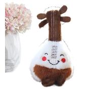 Generico Porte-clés en peluche guitare | accessoire à suspendre pour sacs à dos et sacs - accessoire décoratif suspendu de 15 cm pour femmes filles, garçons et sacs, White Cafe Srema Socchiusi,