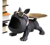 Generico Porte-clés, figurine de bouledogue français en résine | Sculpture de table pour bols de rangement de bijoux pour la maison