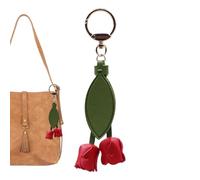 Genérico Porte-clés floral pour voiture et sac | Accessoire élégant pour femme et fille, cadeau pour famille, couples et mères, rouge, Consulte la descripción