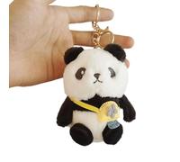Generico Porte-clés Panda - Pendentif forme d'animal peluche 11 x 9 x 6 cm | Pendentif court coton peluche pour enfant sac à dos décoration sac accessoire 40 g cadeau 1 pièce