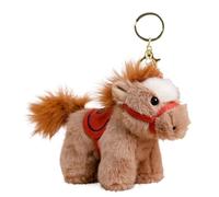 Generico Porte-clés pendentif | Style Cartoon en peluche doux avec broderie, porte-clés Année du cheval 2026 - Pour anniversaire, fête, vacances, nouvel an, maison, voyage, famille, amis, kaki foncé