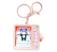 Generico Porte-clés pour jeux pour animaux de compagnie - Jouet pour retourner la page d'animation créative en de PVC, porte-clés pour mini voiture, décoration anti-perte | Idéal pour le Pe