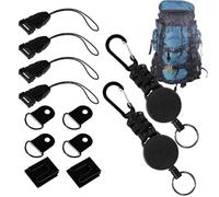 Generico Porte-clés rétractable | Porte-clés à bobine pour microphone - Enrouleur pour étiquettes | pour camion voiture véhicule camping randonnée en plein air aventure