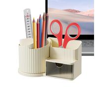 Generico Porte de stylo rotatif - Organisateur rotatif à 360 degrés | Tiroir de rangement compartimenté connecté, support de papeterie pour, crayons, pinceaux de maquillage