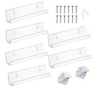 Generico Porte-disques, 6 étagères modernes et élégantes, support présentoir à disques et conteneur d'album | pour livres, documents, cahiers, journaux, salon, home cinéma, appartement