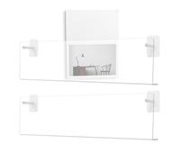 Generico Porte-disques - Étagère 2 pièces pour montage mural en acrylique transparent, support d'affichage pour organisateur de disque sans perceuse - pour carnet de livres home cinéma dans la chambre