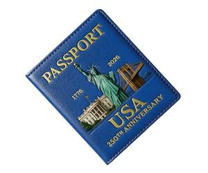 Genérico Porte-documents, portefeuille de passeport en cuir imperméable pour voyage, étui compact pour famille, amis, grands-parents, épouse, fils, fille, B, Voir la description, Voir description