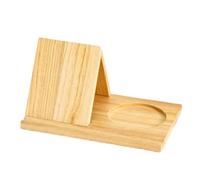 Genérico Porte-livres - Support triangulaire en bois | Support de lecture multifonction, étagère de bureau avec pour tasses pour chambre, cuisine, livre de cuisine, studio en C
