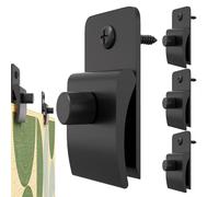 Generico Porte-manteau mural pour exposition couette - Clip pour tapisserie en métal résistant, crochets muraux résistants à la rouille, pour accrocher en aluminium et acier noir, montage oui