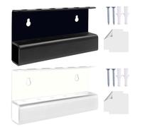 Generico Porte-objets pour - Unité de montage mural en acrylique transparent, présentoir de support de vol, organisationnel monté durable, élégant boîtier transparent | St, blanc, Reportez-vous à la