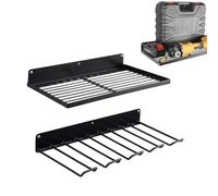 Generico Porte-outils mural pour perceuse | Station de garage robuste en 2 pièces - Support pour perceuses | pour Garage Atelier Meuble de travail Cave et salle d'outils
