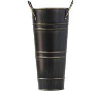 Genérico Porte-parapluie en métal avec poignée, seau pour parapluie rétro, vase décoratif, boîte de rangement pour la maison, petit seau pour parapluie de 25,5 cm de haut pour salon