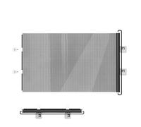 Generico Porte pour les escaliers - Barrière intérieure rétractable de 49 pouces de large, portail à l'épreuve de bébé | Couloir Balcon Patio Garage Salle de bain Pont Porche Barrière